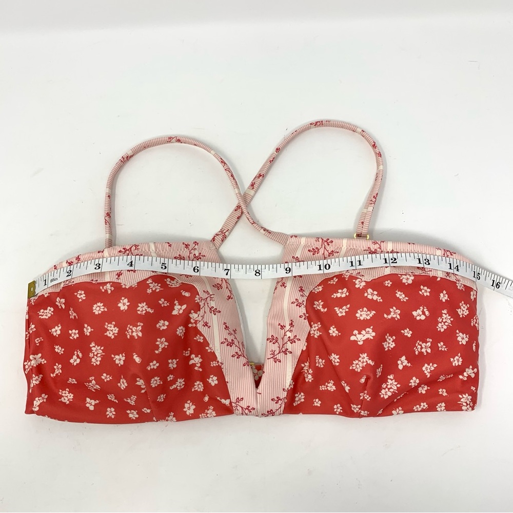 Polo by Ralph Lauren Floral Bikini Top Criss-Cross swimsuit size L - Picture 8 of 10